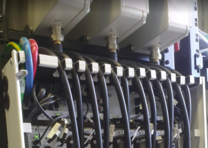 Power cables feeding Ericsson RBS rack